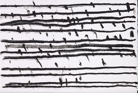 Jannis Kounellis | Untitled, 2015 | Oilstick on paper, 81 cm x 112 cm
