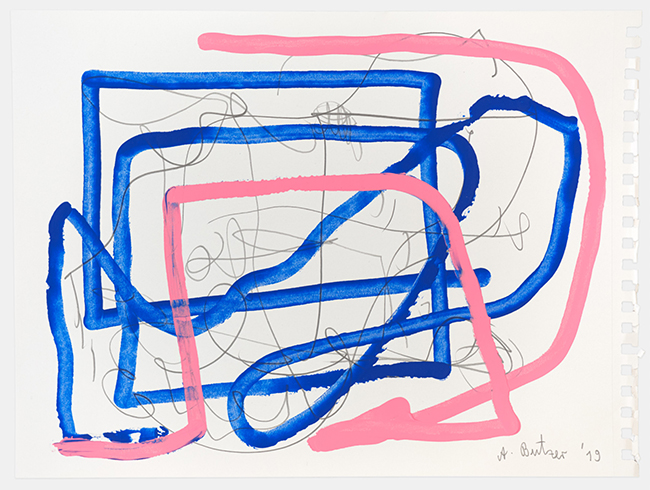 André Butzer | untitled, 2019 | Acrylic and pencil on paper, 28.7 × 37.1 cm