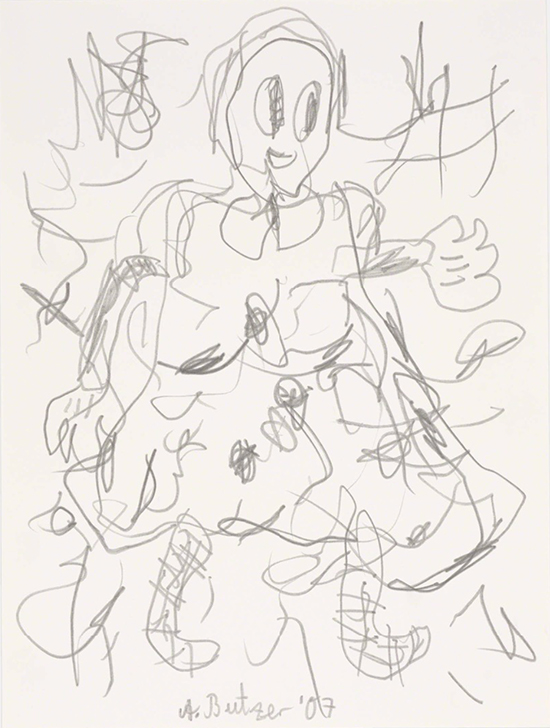 André Butzer | untitled, 2007 | Pencil on paper, 32 × 24 cm