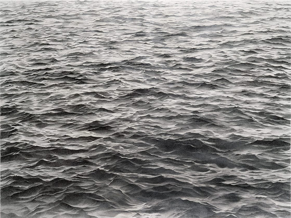drawing Vija Celmins - Untitled (Big Sea #1), 1969 / Graphite on acrylic ground on paper - contemporary drawing, drawings, work on paper, art on paper, contemporary art
