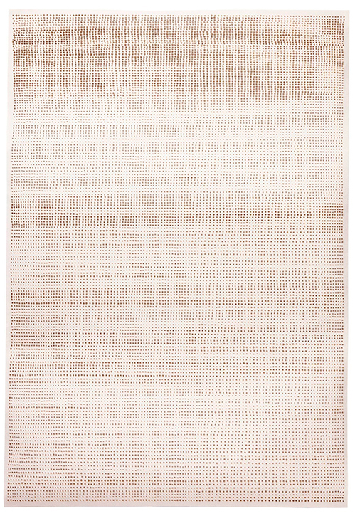 Zaida Oenema | Burning (Dots) #1, 2019 | soldering iron burns on paper, 95 x 66 cm