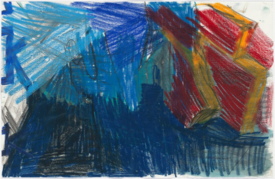 Per Kirkeby | Untitled, ca. 1986 | Pencil, charcoal, pastel, watercolor on paper, 65 x 99.5 cm