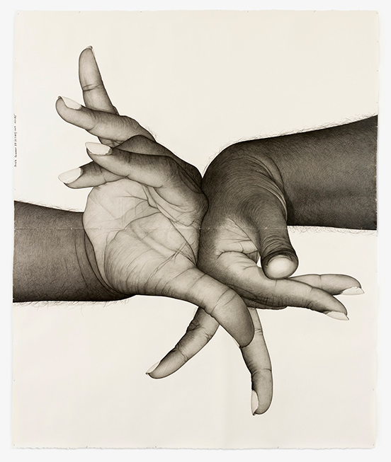 Karl Haendel | Double Dominant 22 (EJ Hill), 2019 | Pencil on paper, 261.62 x 215.9 cm