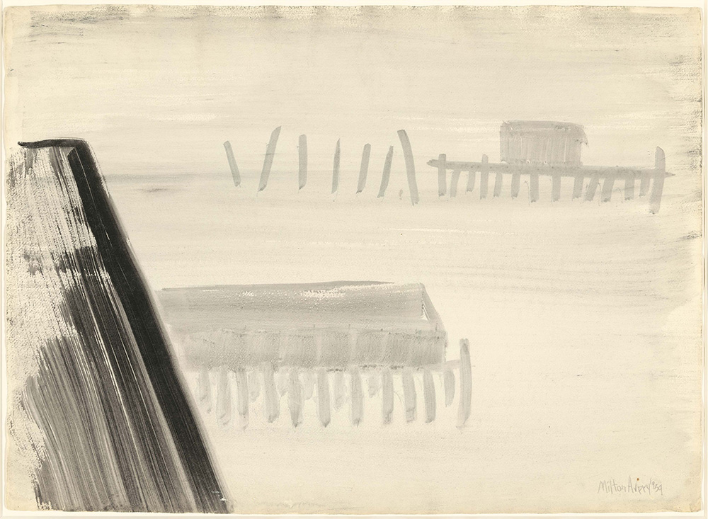 Milton Avery | Misty morning, 1959 | Watercolor on paper, 55.5 x 76 cm