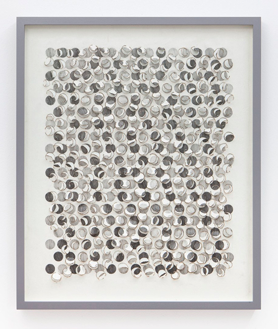 Zaida Oenema | Soft Ground/Hard Edge (graphite), 2020 | Cogon grass paper, cut with soldering iron, graphite, 50 x 42 cm