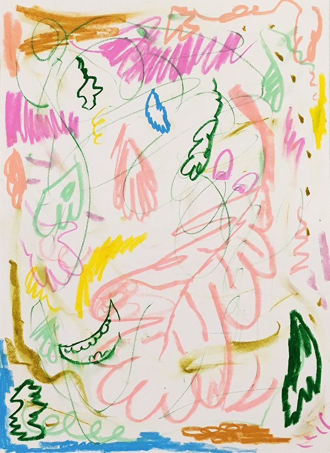 Daniel Jensen | untitled, 2017 | Oil pastel on paper, 52 x 38 cm