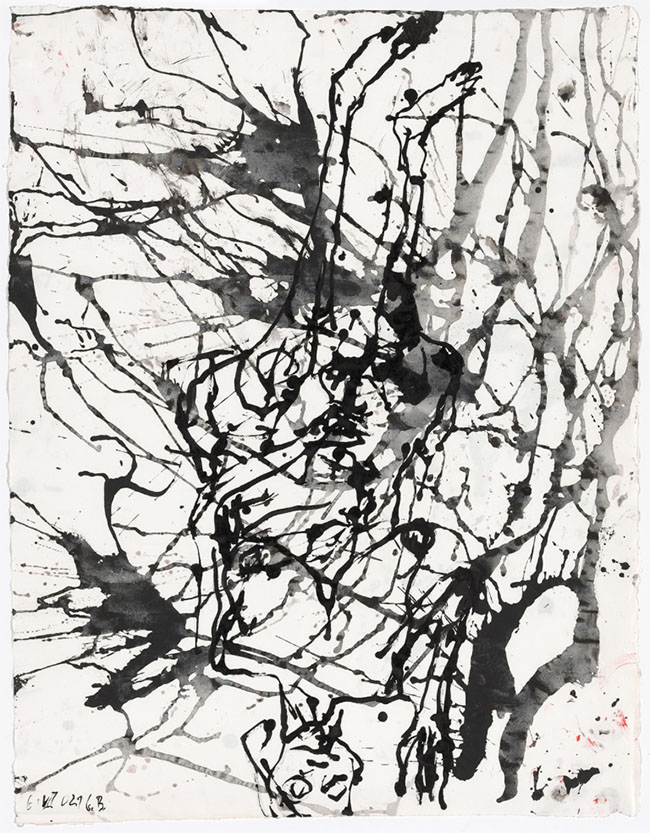 Georg Baselitz | Ohne Titel, 2021 | Ink on paper, 66.2 x 50.9 cm