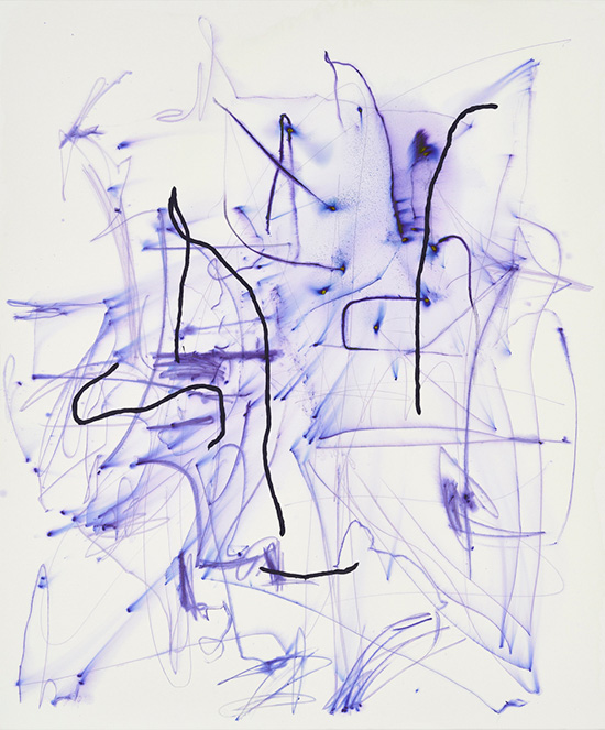 Jana Schröder | Spontacts R4, 2016 | copying pencil and oil on canvas, 240 x 200 cm