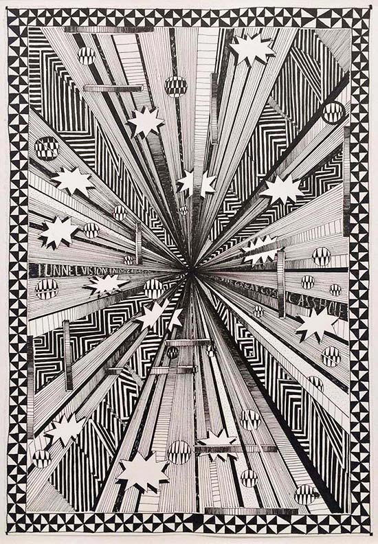 drawing Koen Taselaar - Tunnelvision, Indecision, 2016 / ink on paper - contemporary drawing, drawings, work on paper, art on paper