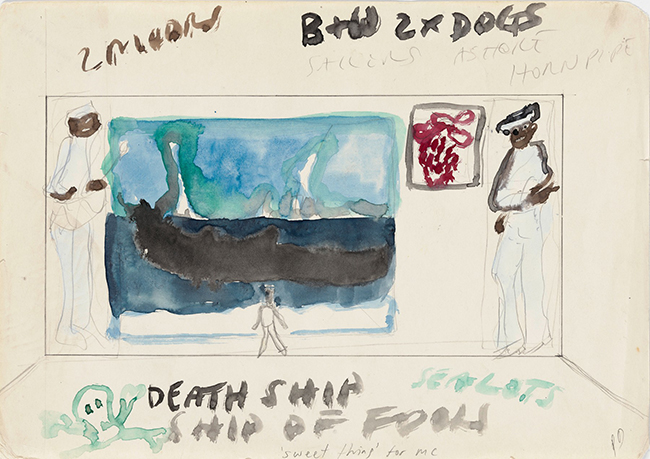 Peter Doig - Untitled, 2010 / Pencil, watercolor on paper - contemporary drawing, drawings, work on paper, art on paper