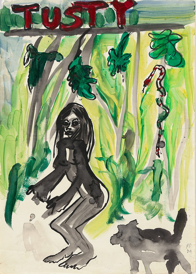Peter Doig - Untitled, 2013 / Oil on paper - contemporary drawing, drawings, work on paper, art on paper