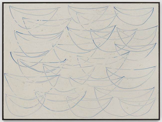 Rashid Johnson | Seascape “Petit Pays”, 2022 | Oil on linen, 183.5 x 244.5 x 5.1 cm