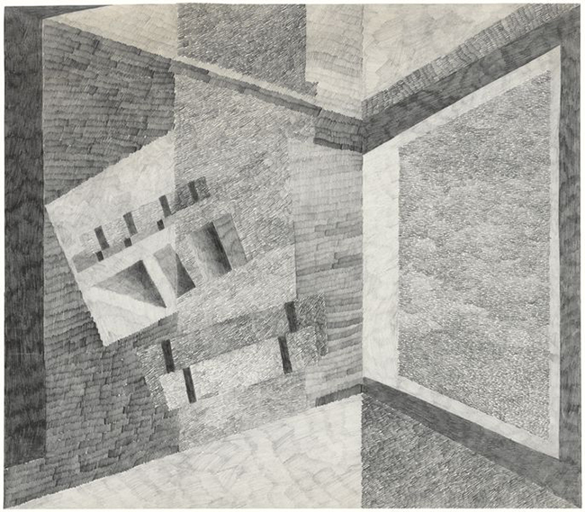 drawing Phyllida Barlow - untitled, 1975 / Pencil on paper - contemporary drawing, drawings, work on paper, art on paper