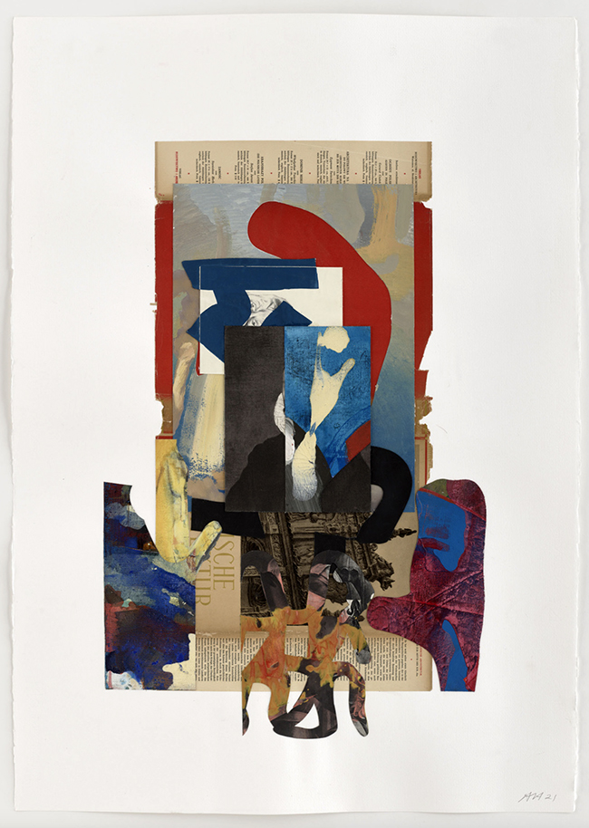 Arturo Herrera | Untitled, 2021 | Collage, mixed media on paper, 100 × 69.9 cm