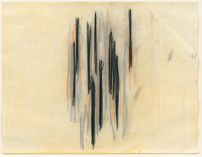 Fred Sandback | Untitled, 1988 | Pastel on coupon bond paper - contemporary drawing, work on paper, drawing