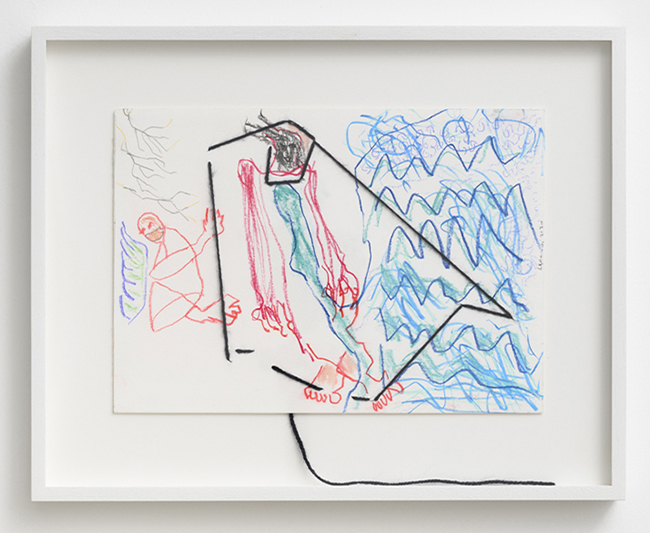 drawing Pélagie Gbaguidi - Care, 2020 / dry pastel and wool on paper - contemporary drawing, drawings, work on paper