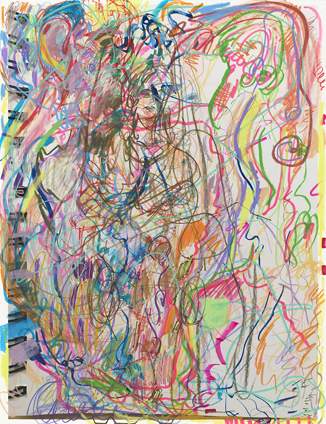 drawing Rachel Harrison | The Classics, 2019 | Graphite, colored pencil, India ink, and wax crayon on pigmented inkjet print - contemporary drawing, work on paper, drawings, art on paper