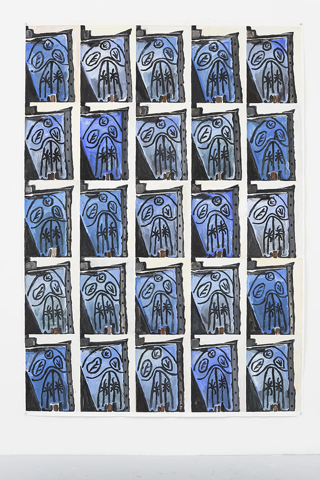 Marijn van Kreij | Untitled (Picasso, Jacqueline in Studio, 1956), 2016 | Gouache and pencil on paper, 214 × 152 cm - contemporary drawing, drawings, contemporary art, work on paper