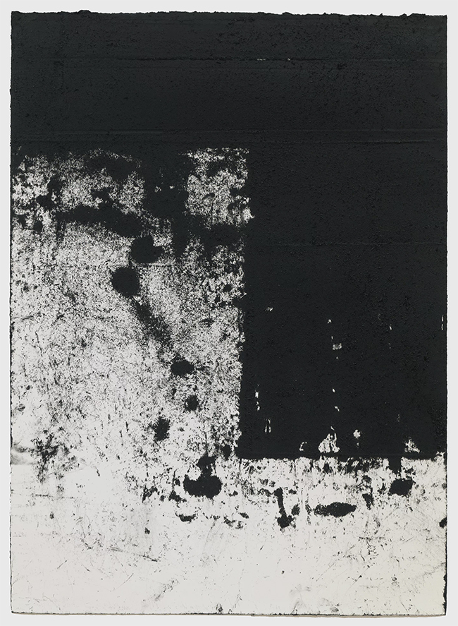 Richard Serra Rotterdam Horizontal #5 / Right Angle, 2016 Etching ink, silica, and paintstick on handmade paper - contemporary drawing, drawings, work on paper, contemporary art
