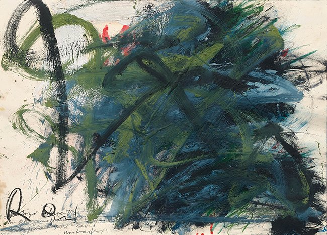 drawing Arnulf Rainer Untitled (Chaotic Paintings), 1980-1983 Oil, watercolor on paper - contemporary drawing, art on paper, drawings, work on paper, contemporary art