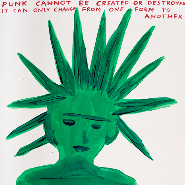 David Shrigley
Untitled (Punk Cannot Be Created or Destroyed), 2022
acrylic on paper
55 x 55 cm