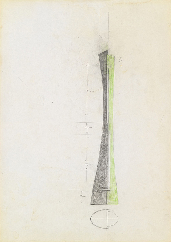 Isa Genzken Untitled, n.d. (ca. 1983) pencil and coloured pencil on paper - contemporary drawing, drawings, work on paper, contemporary art, art on paper