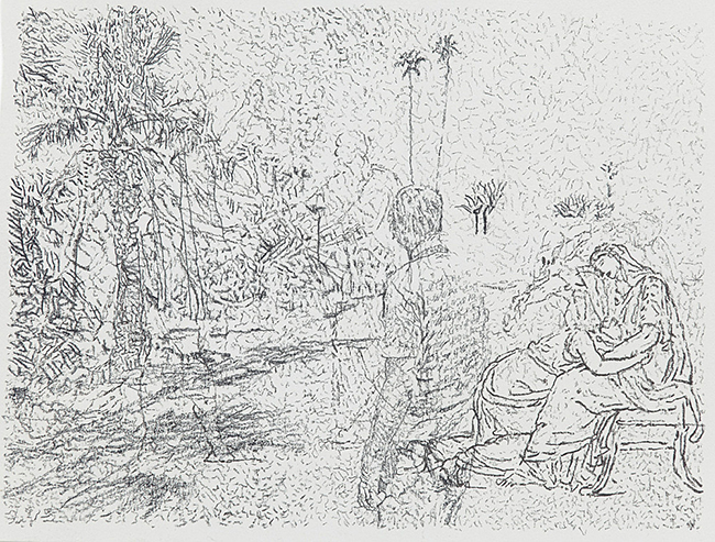 drawing Sergej Jensen Untitled, 2015 charcoal on primed paper contemporary drawing
