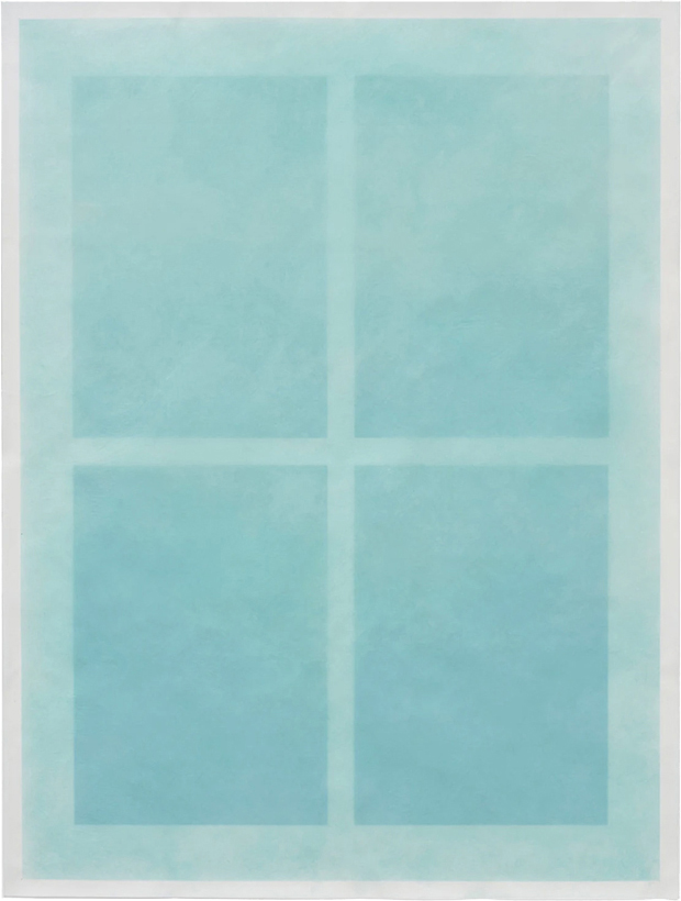 Anna Barriball Window (blue fade), 2023 Pastel, wax, paper 101 x 76 cm