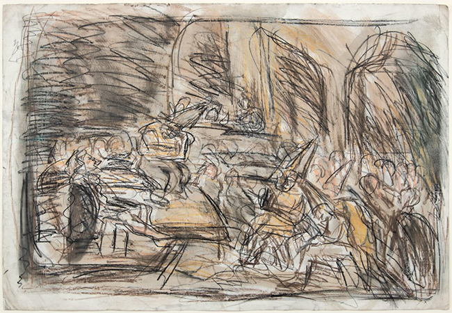 Leon Kossoff From Goya ‘Auto de Fe’, 1994 charcoal and pastel on paper 55.5 x 81 cm