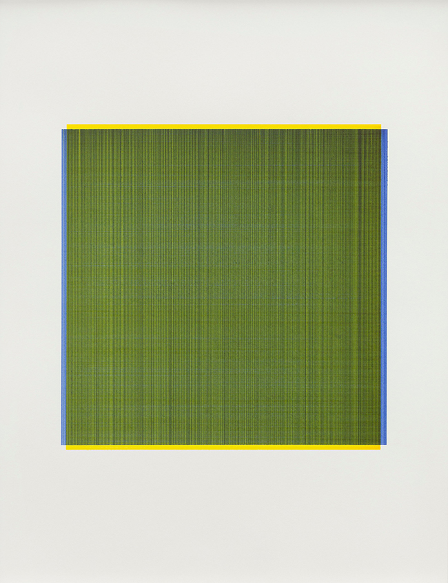 Simon Deppierraz Auxochrome #1, 2019 feltpen on fabriano paper 71 x 56 x 4 cm