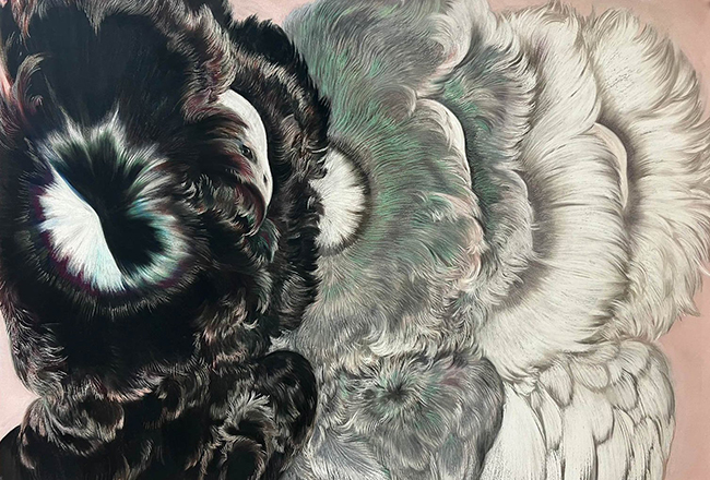 Roos Holleman Huddle, 2024 pastel on cotton paper 102 x 152 cm