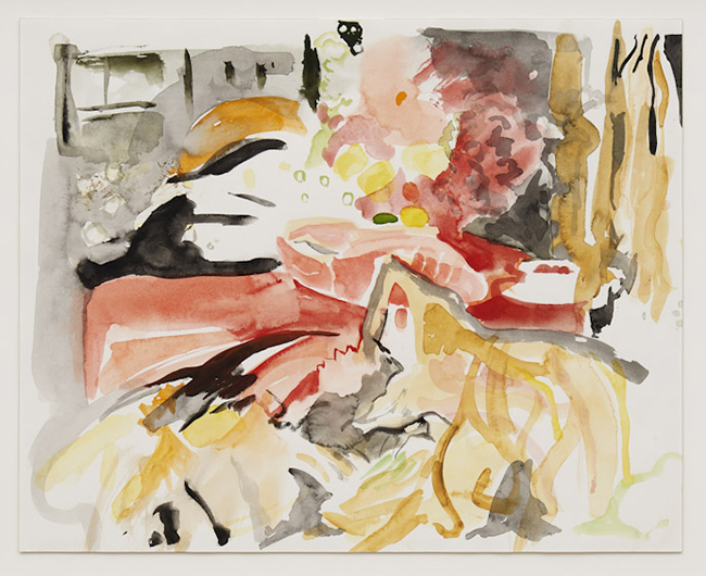 drawing Cecily Brown The Spoils, 2020 Gouache and watercolor on paper 40.6 x 50.8 cm