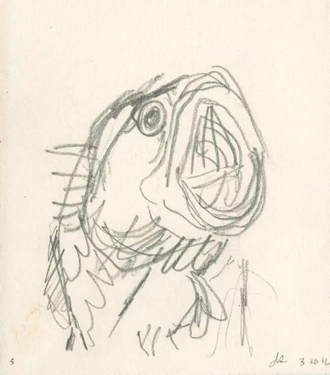 Josh Smith Untitled, 2016 Graphite on paper 13 x 14.6 cm