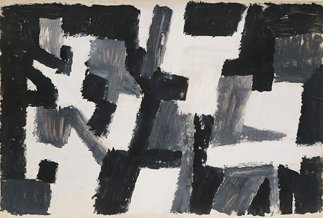 a drawing by George Morrison | George Morrison Untitled, 1957 Gouache on paper 63.5 x 94 cm