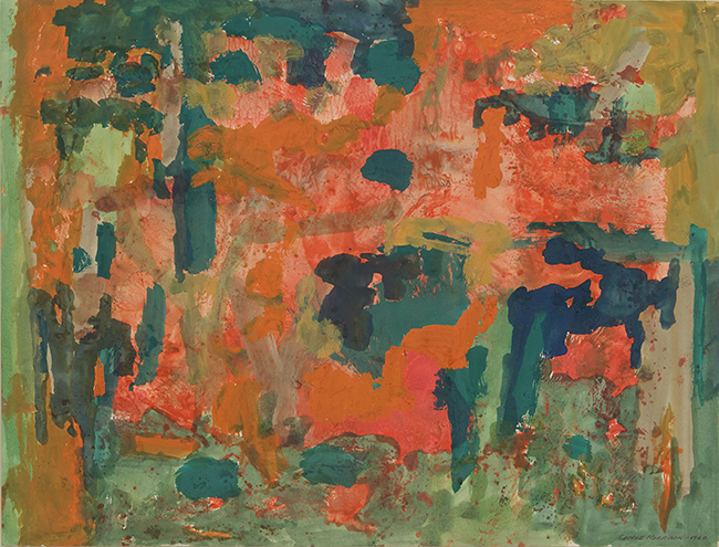 a drawing by George Morrison | George Morrison Untitled, 1960 Gouache on paper 44.5 x 58.4 cm