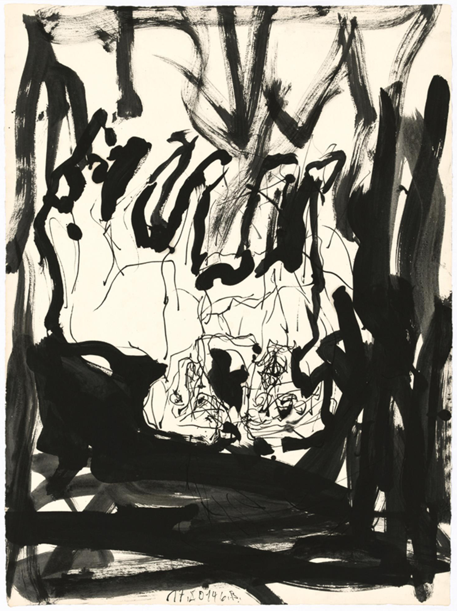 Georg Baselitz Untitled, 2014 Ink, indian ink on paper
