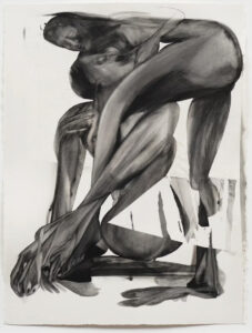 Christina Quarles I Hope It Dosent Hurt Bad, But I Guess It Couldn't Hurt Good, 2026 Charcoal on paper 76.2 x 55.9 cm