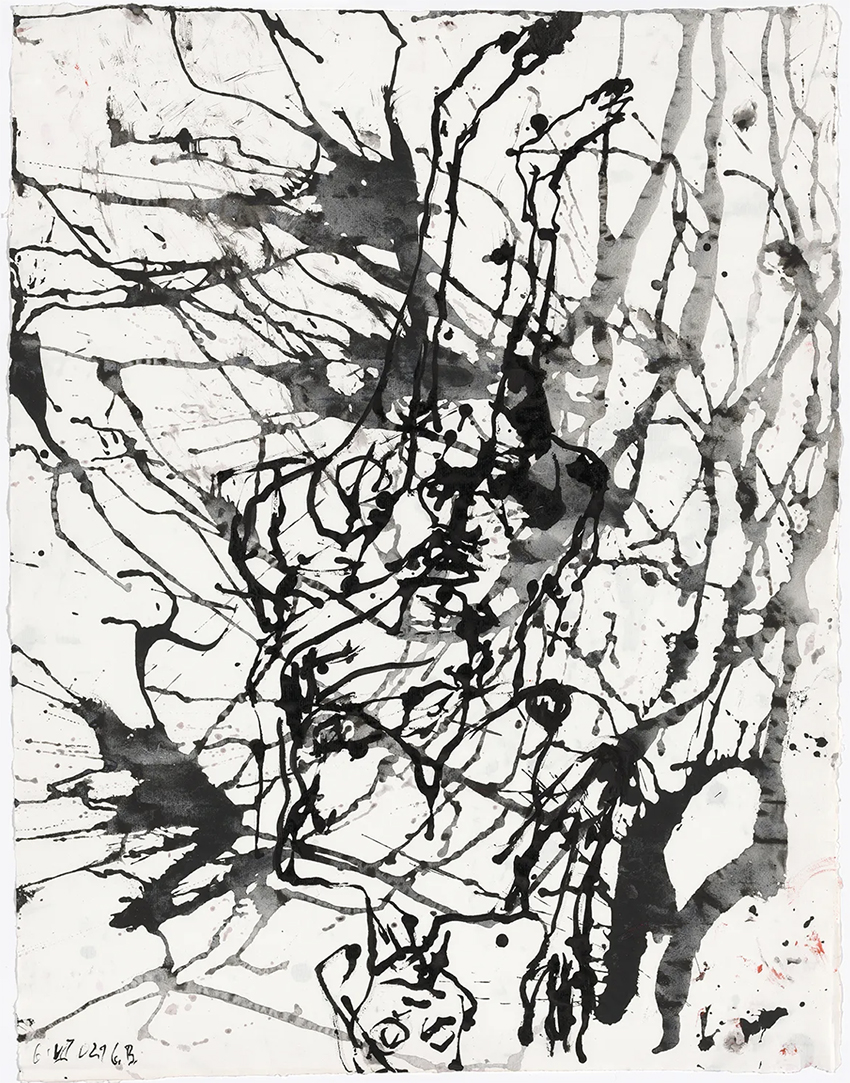 Georg Baselitz Untitled, 2021 Ink on paper 66.2 x 50.9 cm